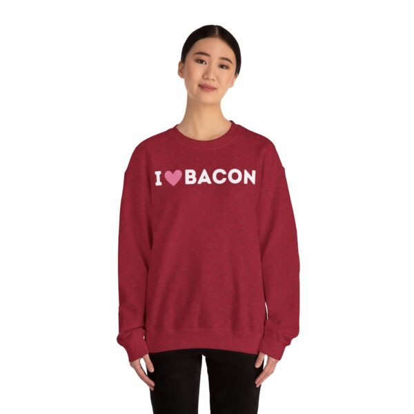 I Love Bacon Crewneck Sweatshirt - Image 9