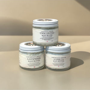 Set of 3 – Whipped Body Butter (Unscented, Vanilla, Lavender)