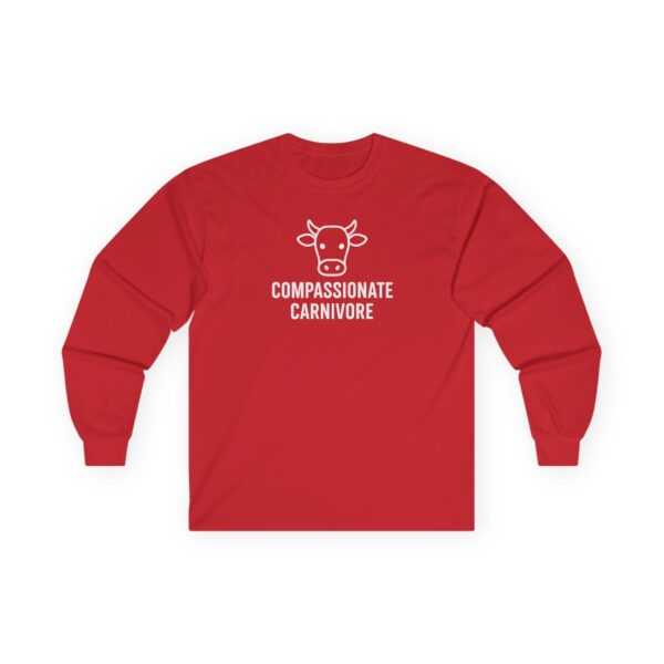 Compassionate Carnivore Long Sleeve Tee - White Logo - Image 20