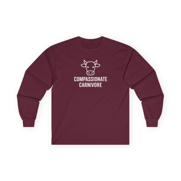Compassionate Carnivore Long Sleeve Tee - White Logo - Image 8