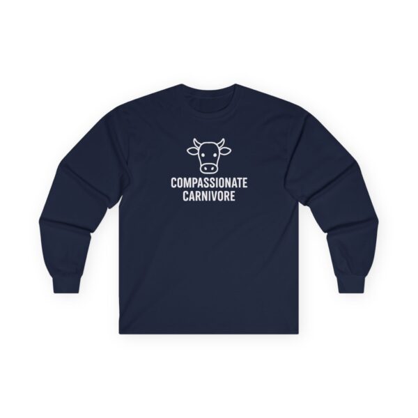 Compassionate Carnivore Long Sleeve Tee - White Logo - Image 14