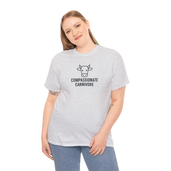 Compassionate Carnivore T-Shirt - Black Logo - Image 3