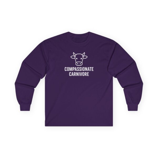 Compassionate Carnivore Long Sleeve Tee - White Logo - Image 17