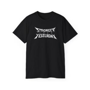 Stronger than yesterday (White logo)