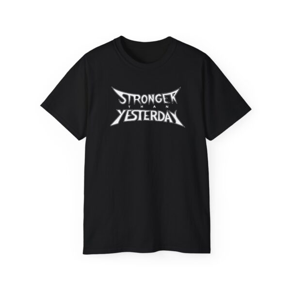 Stronger than yesterday (White logo)