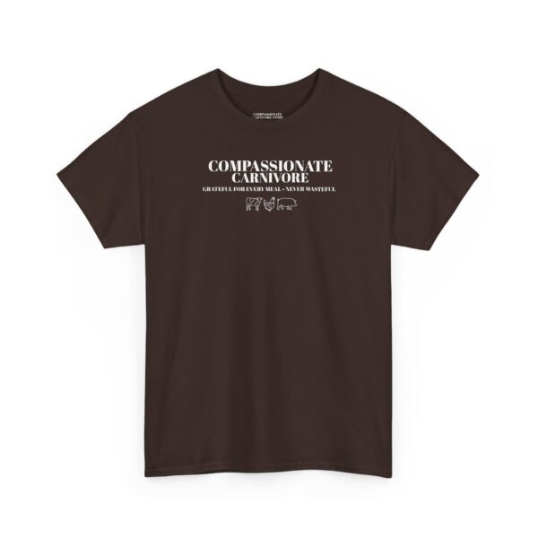 Compassionate Carnivore 100% Cotton Tee – Grateful for Every Meal, Never Wasteful - Image 4